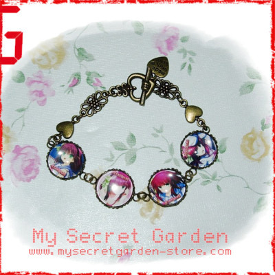 Angel Beats ! Yuri Nakamura anime Cabochon Bronze Bracelet  Angel Beats ! Yuri Nakamura anime Cabochon Bronze Bracelet